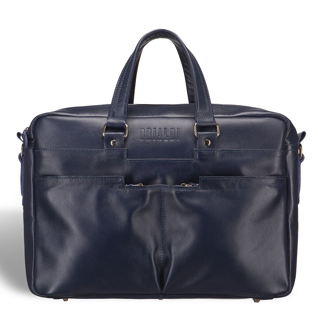 Вместительная деловая сумка BRIALDI Lakewood (Лэйквуд) navy купить