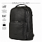 Мужской кожаный рюкзак BRIALDI Galaxy relief black — 17 карманов и отделений