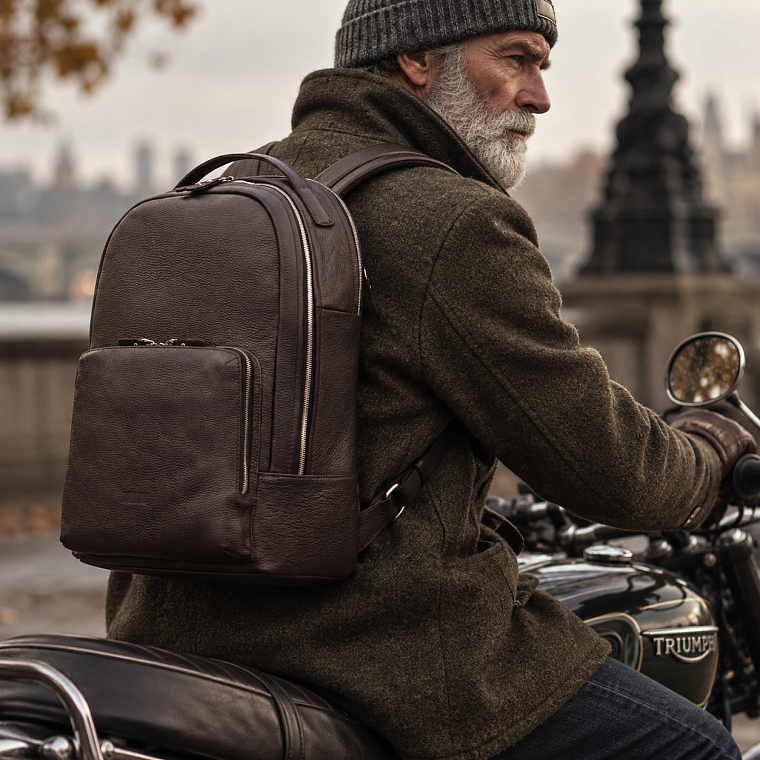 BRIALDI Daily relief brown на спине мужчины