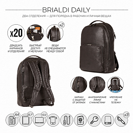 BRIALDI Daily с 2 автономными отделениями и 20 карманами